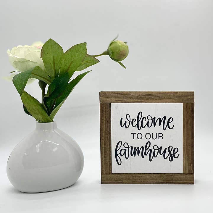 Welcome To Our Farmhouse for wholesale by Bog Road Designs