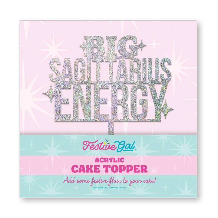 Stor Skytten Energi Stjärntecken Akryl Cake Topper för wholesale av Festive Gal