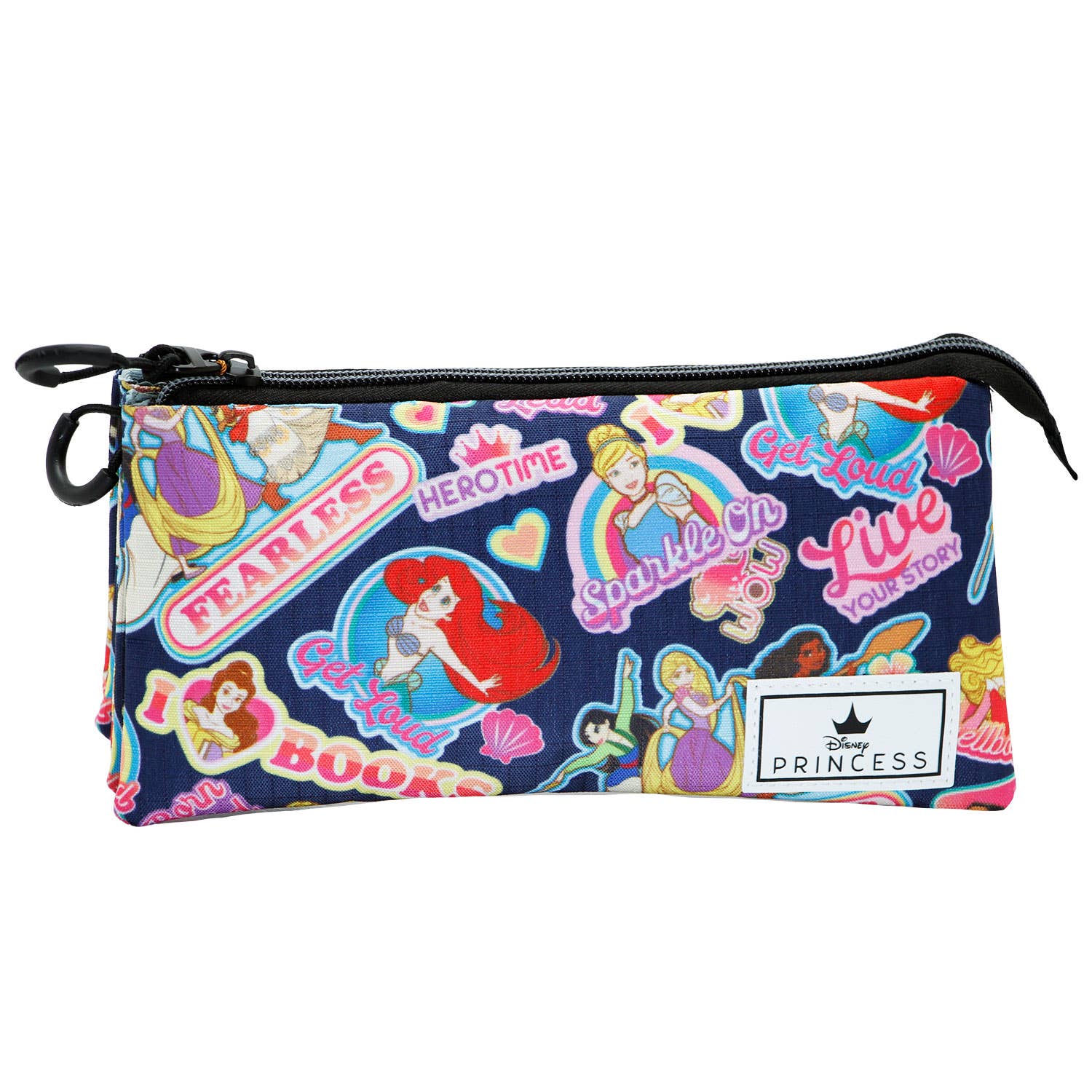 KARACTERMANIA – wholesale Pencil case/pouch – Disney Princess Fearless-Triple HS Pencil Case1