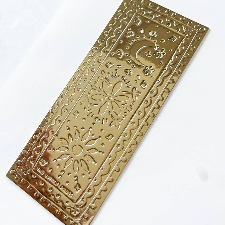 THE LITTLE PRESS - Wholesale Bookmark - Bookmark - Faux-Tin - Gold1