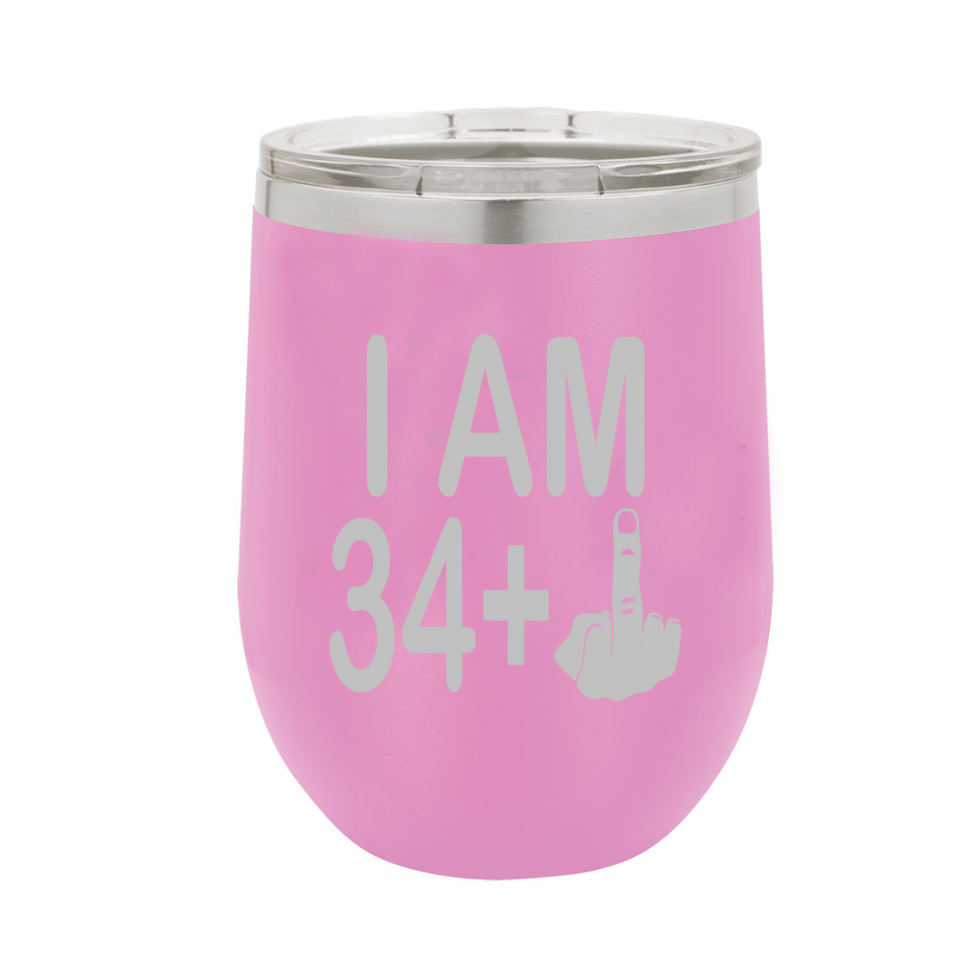 Calm Down Caren - Wholesale Insulated Mug/Tumbler - I am 34 + Middle Finger Polar Wine Tumbler - 35th Birthday4