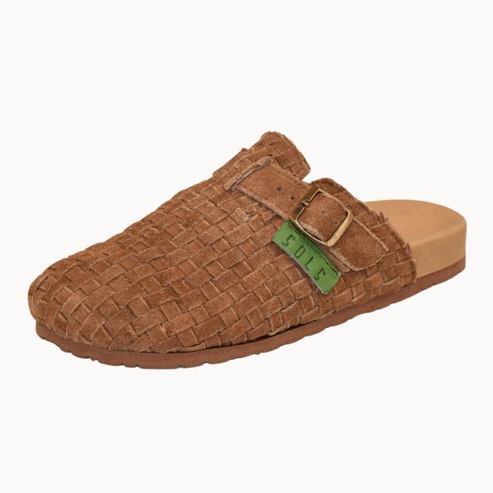 Megan Clog in Tan (full woven slide) and other Purchase Wholesale suede clogs. Free Returns & Net 60 Terms on Faire trending on Faire.