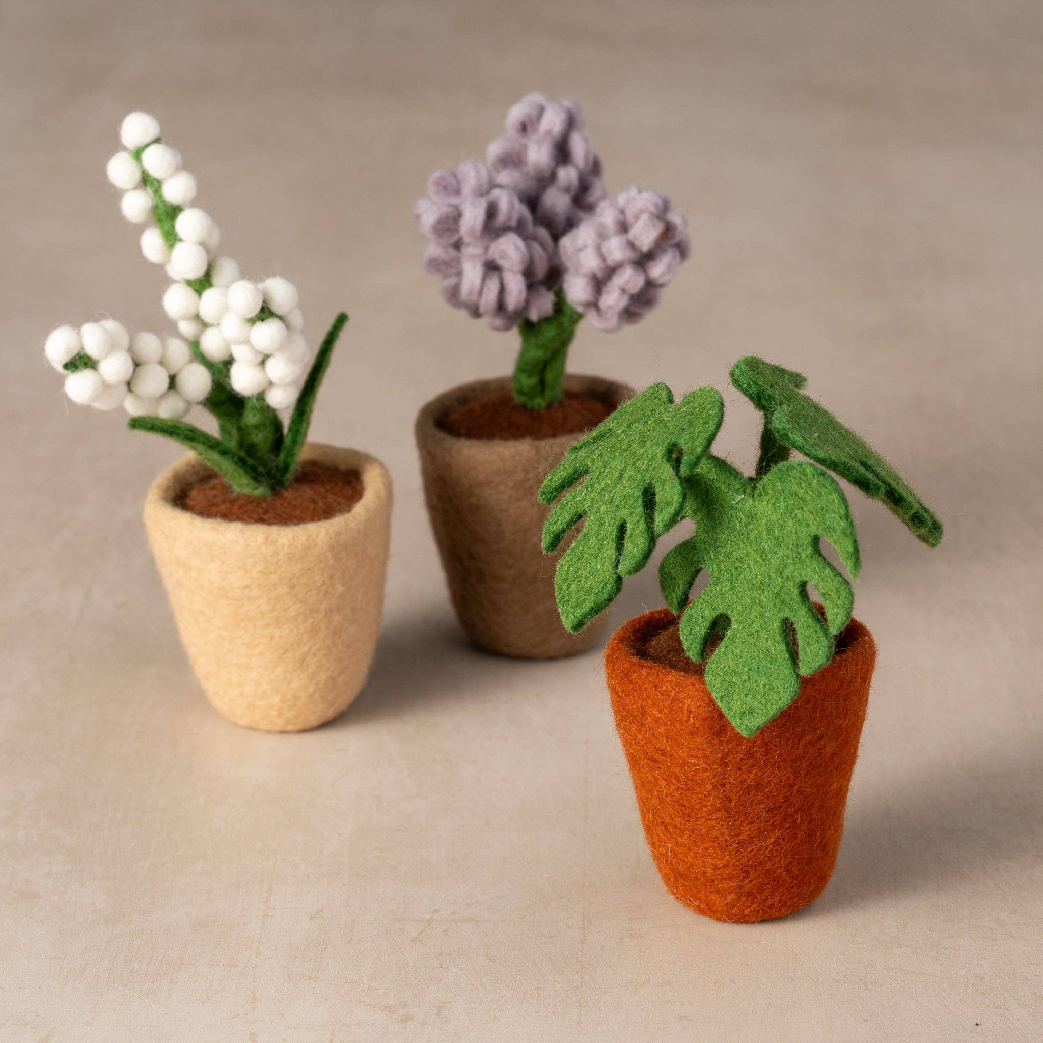 Ten Thousand Villages - Wholesale Artificial Flowers - Felted Flower Pot - Baby's Breath2