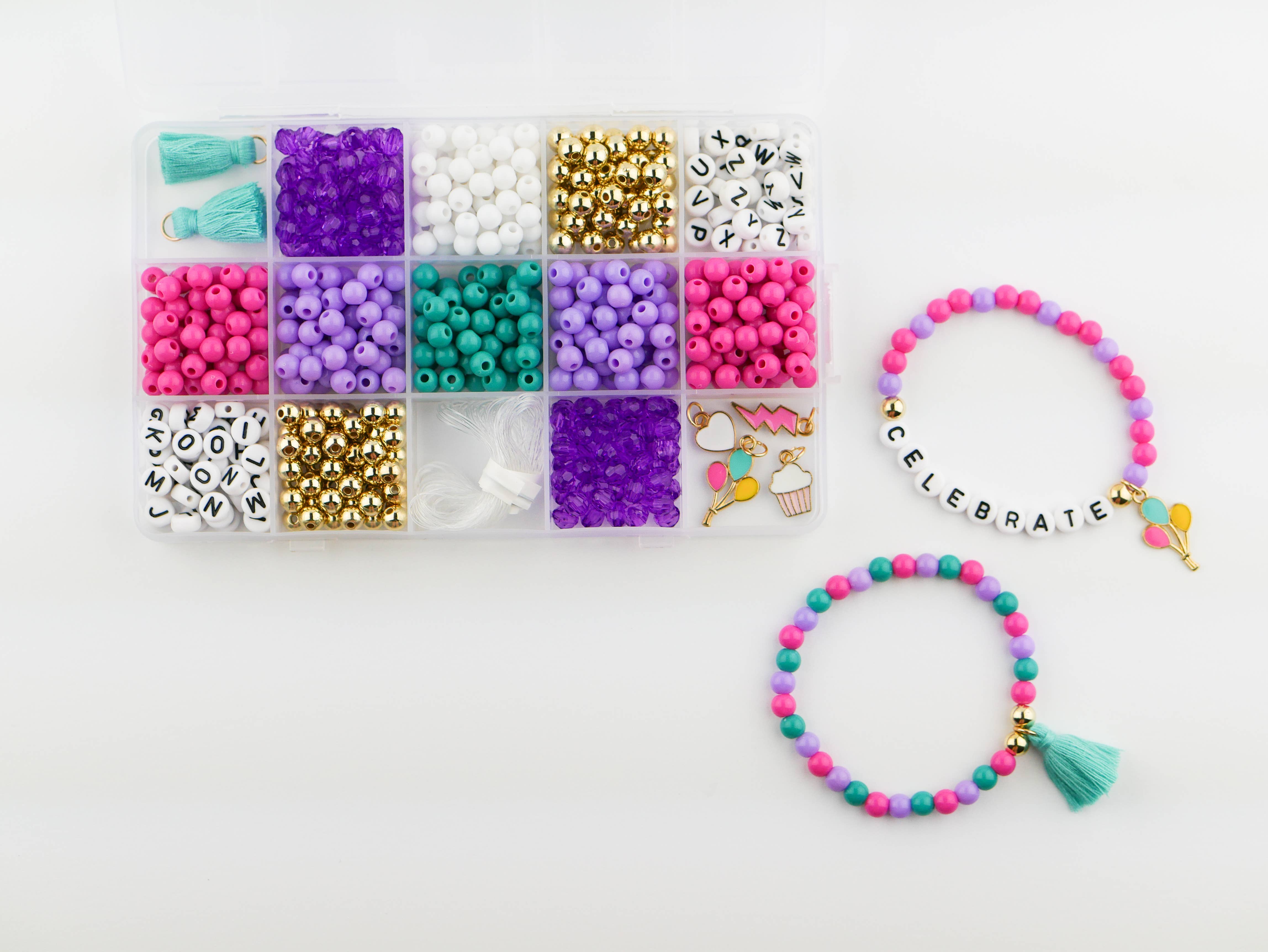 Stacked Sweetly - Wholesale DIY Jewelry - Kids - Birthday Wishes DIY Stretchy Bracelet Craft Kit Gift5