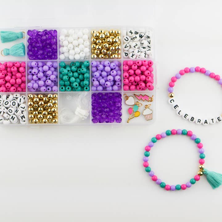 Stacked Sweetly - Wholesale DIY Jewelry - Kids - Birthday Wishes DIY Stretchy Bracelet Craft Kit Gift5