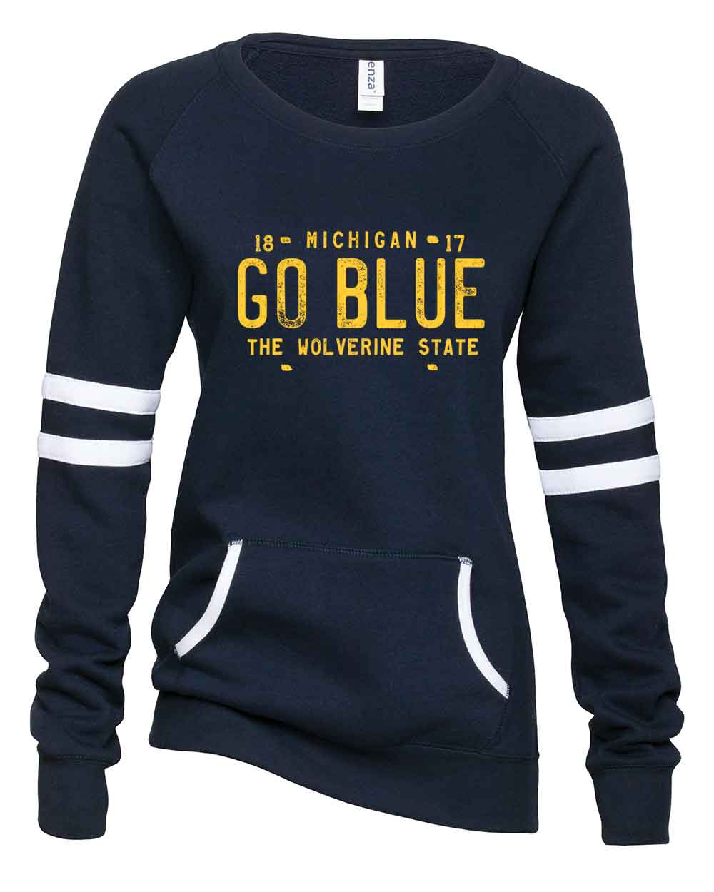 Live Love Michigan - Wholesale Graphic Sweatshirt - Women's - Go Blue - Ladies' Varsity Pullover