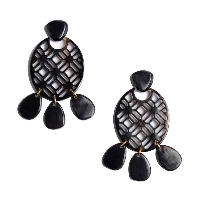 Tillbury Earrings in Black for wholesale by Faire Collection
