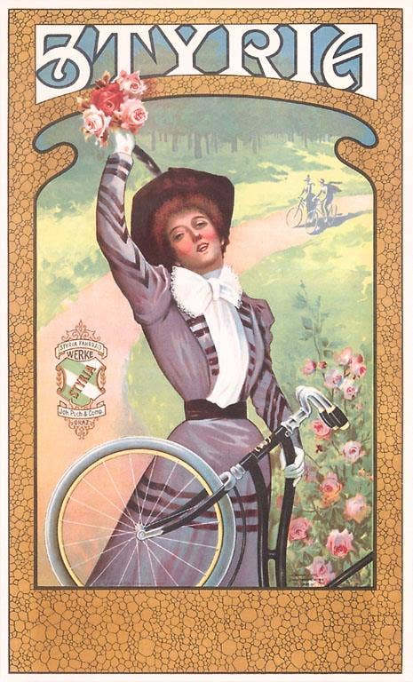 Found Image Press - Wholesale Sticker - Sticker CY-121 Styria, Woman Cyclist0