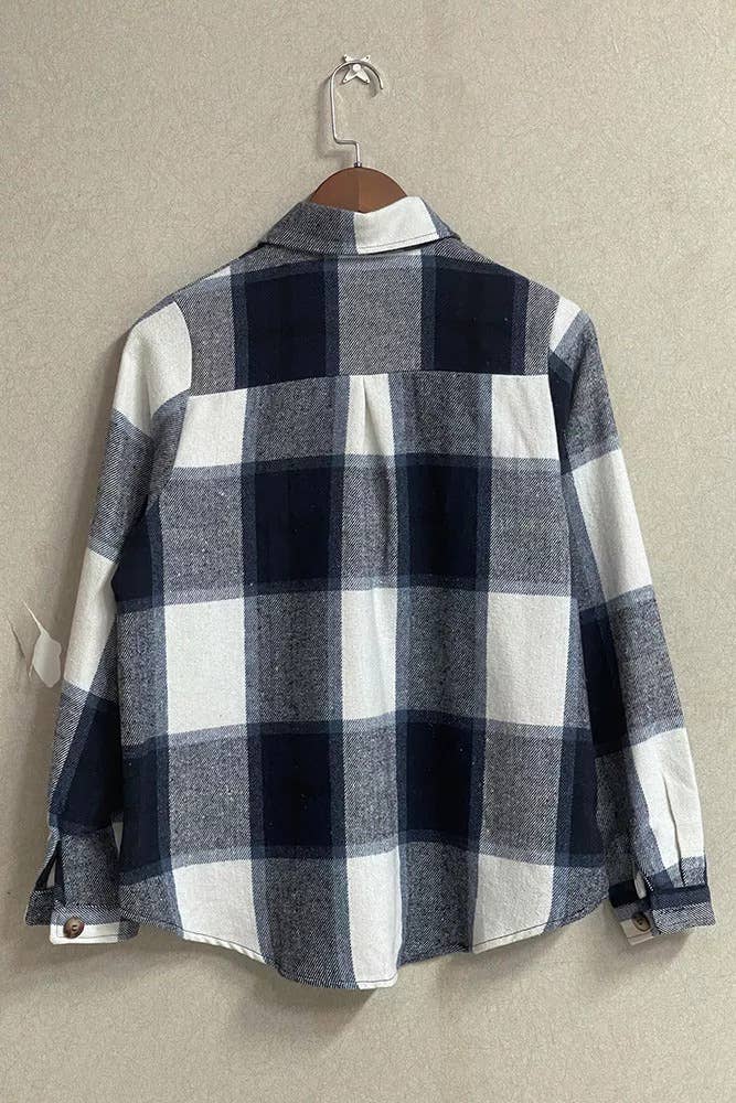 UNISHE - Wholesale Shirt Jacket/Shacket - Women's - TOPW439 Plaid Flannel Shacket Jacket11