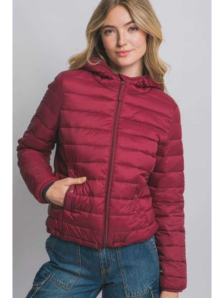 Vanilla Monkey - Wholesale Puffer Jacket - Women's - Hooded Light Puffer Jacket8