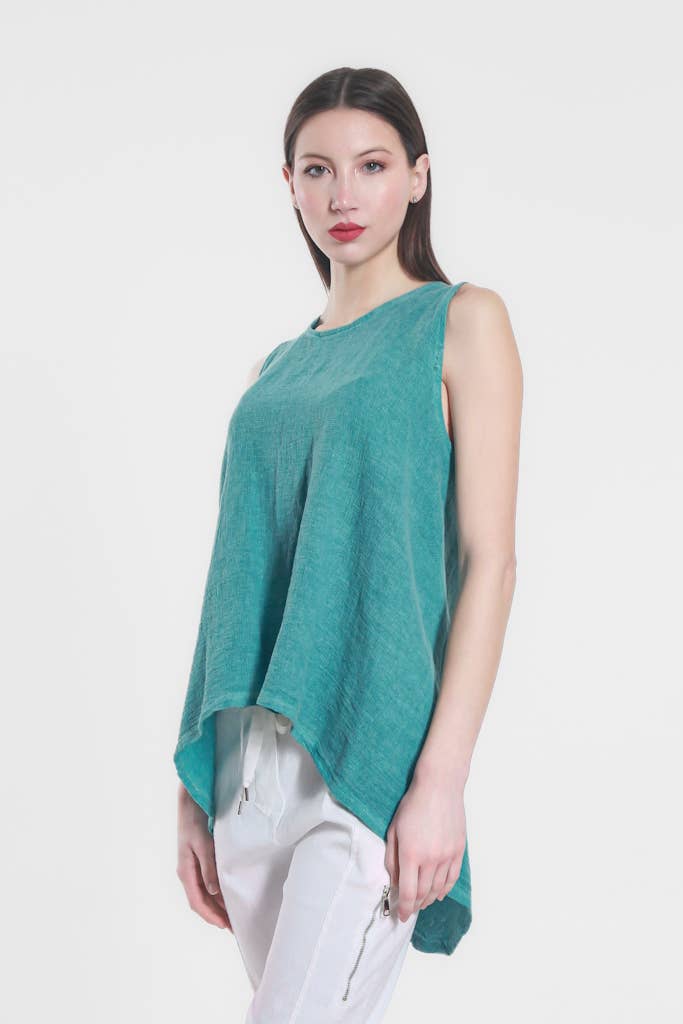 TINA Stephens Italy/Tees By Tina - Wholesale Tank Top - Women's - Lexa Lin-Co Tunic Tank (BT117)4