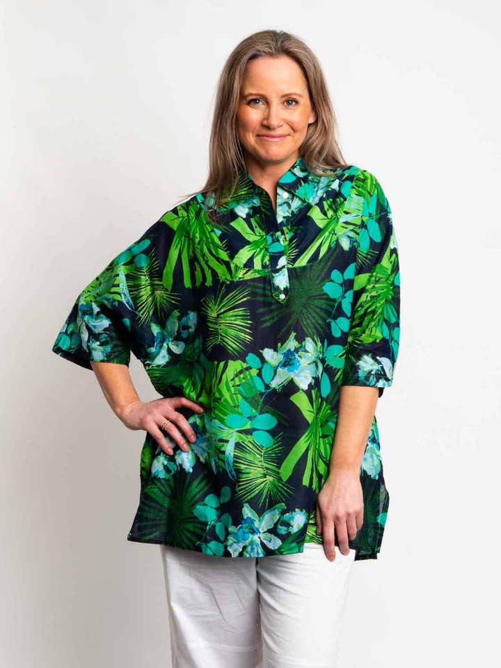 Trinity Beach Top dans le Jardin Vert Citron pour la vente par Mozaic by Euro Dreaming