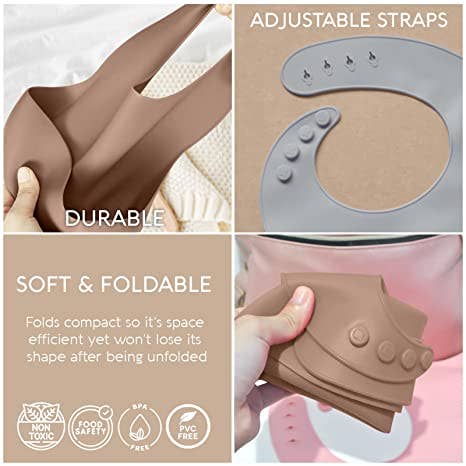 Sperric – wholesale Bib – Baby – Silicone Baby Bibs - Soft Silicone Bib with Food Catcher2