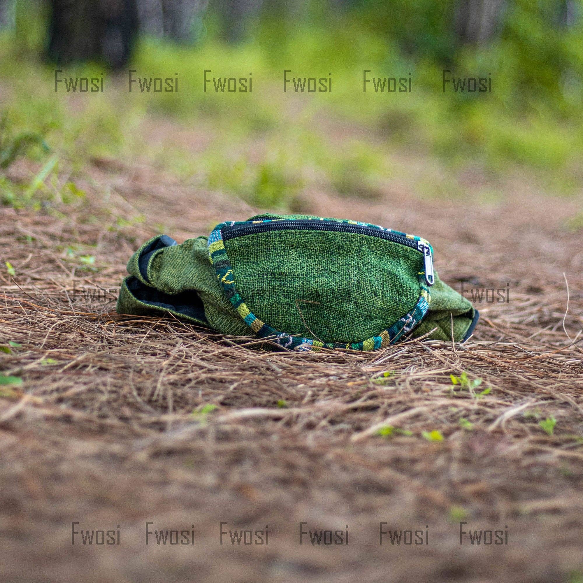 Fwosi - Vendita all'ingrosso Marsupio - Unisex - Marsupio Verde in Canapa0