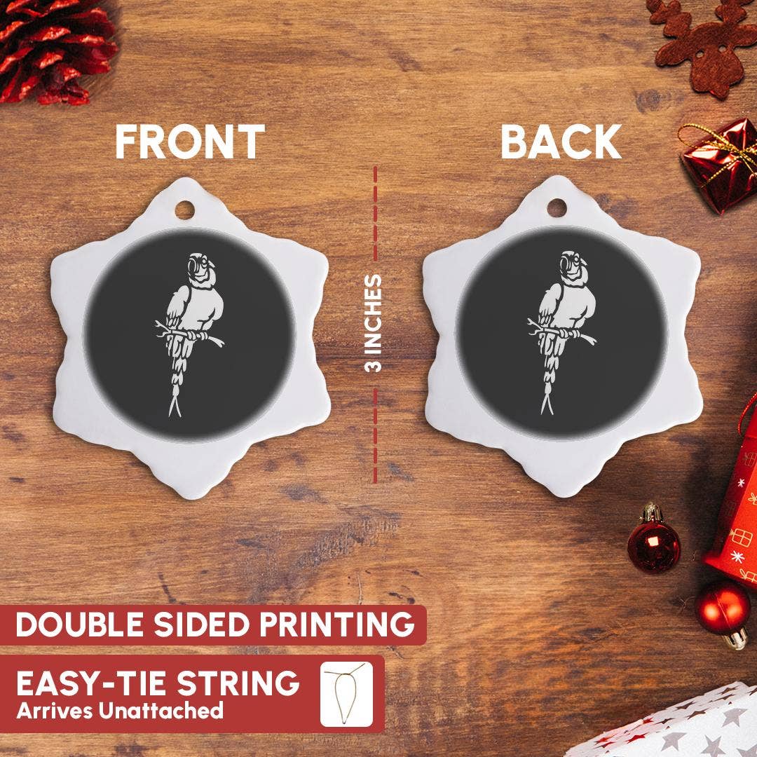 3dRose – wholesale Ornament – 3dRose, Cute Parrot Cut-Out Stencil-Style, Ornament9