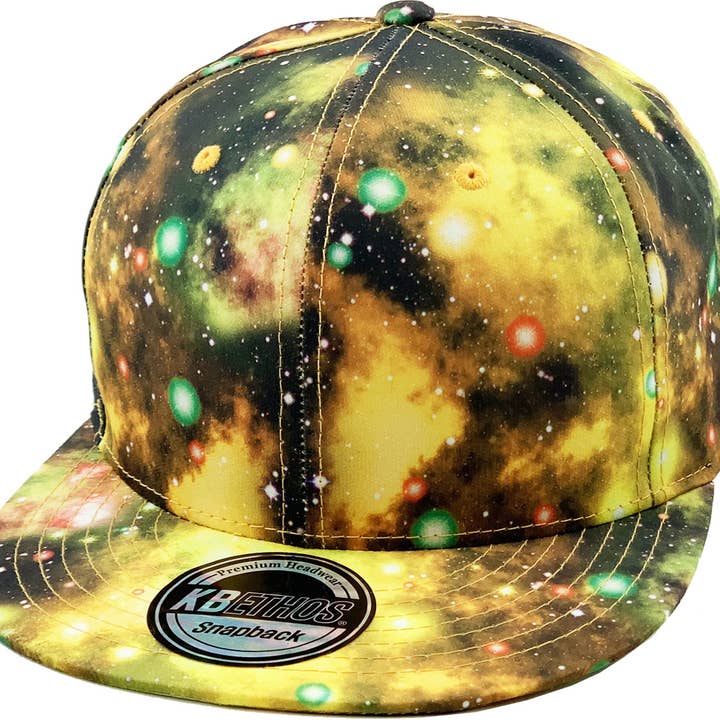 KBETHOS - Wholesale Flat Brim Cap - Unisex - Galaxy Snapback5