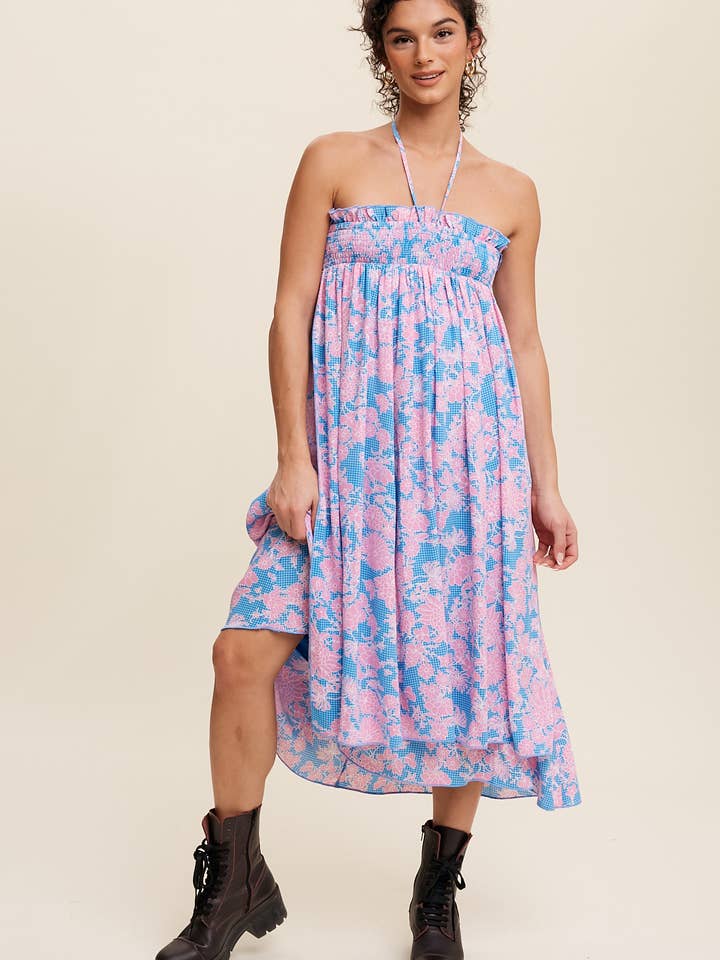 Vestito Gonna a Fiori con Smock a 2 Vie per la vendita all'ingrosso da parte di Listicle