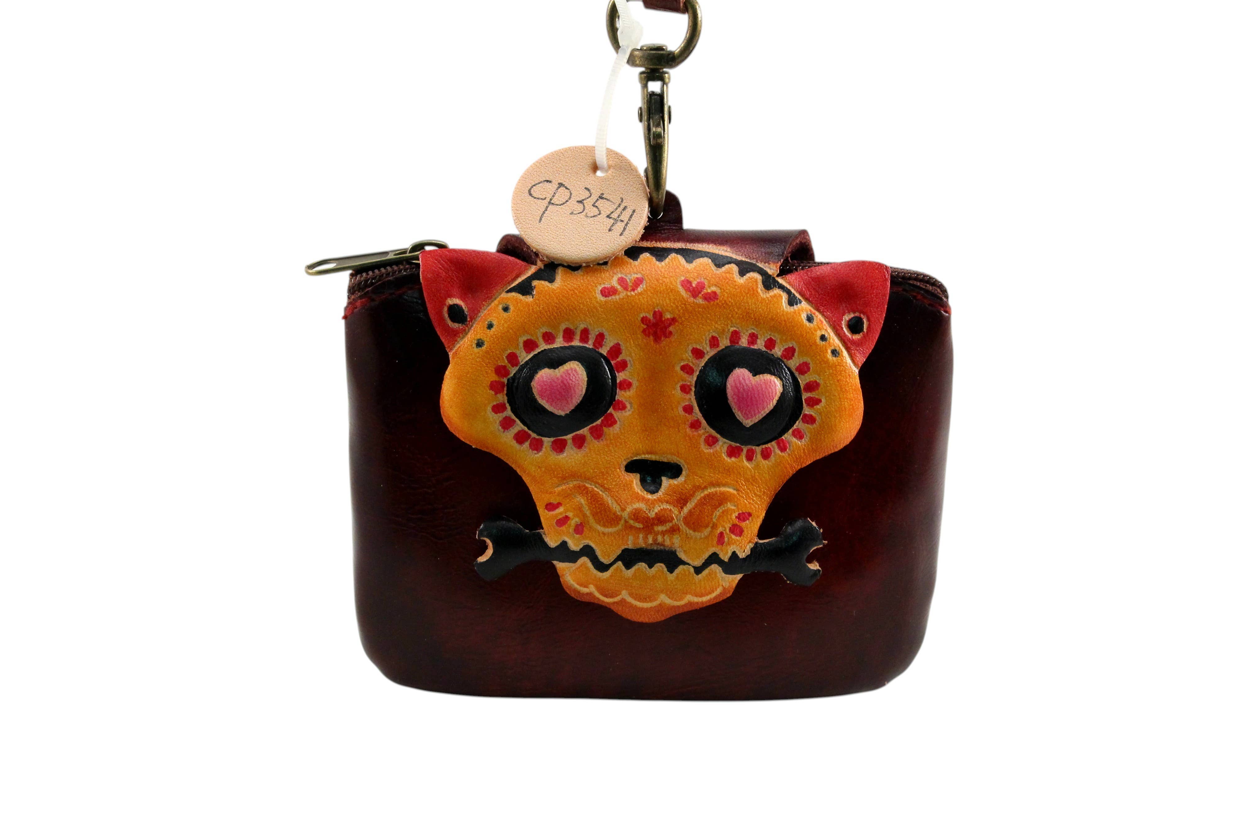 Sunflower Handmade leather inc – wholesale Coin purse – Women’s – Cp3541 Handmade Leather Skull Coin Purse5