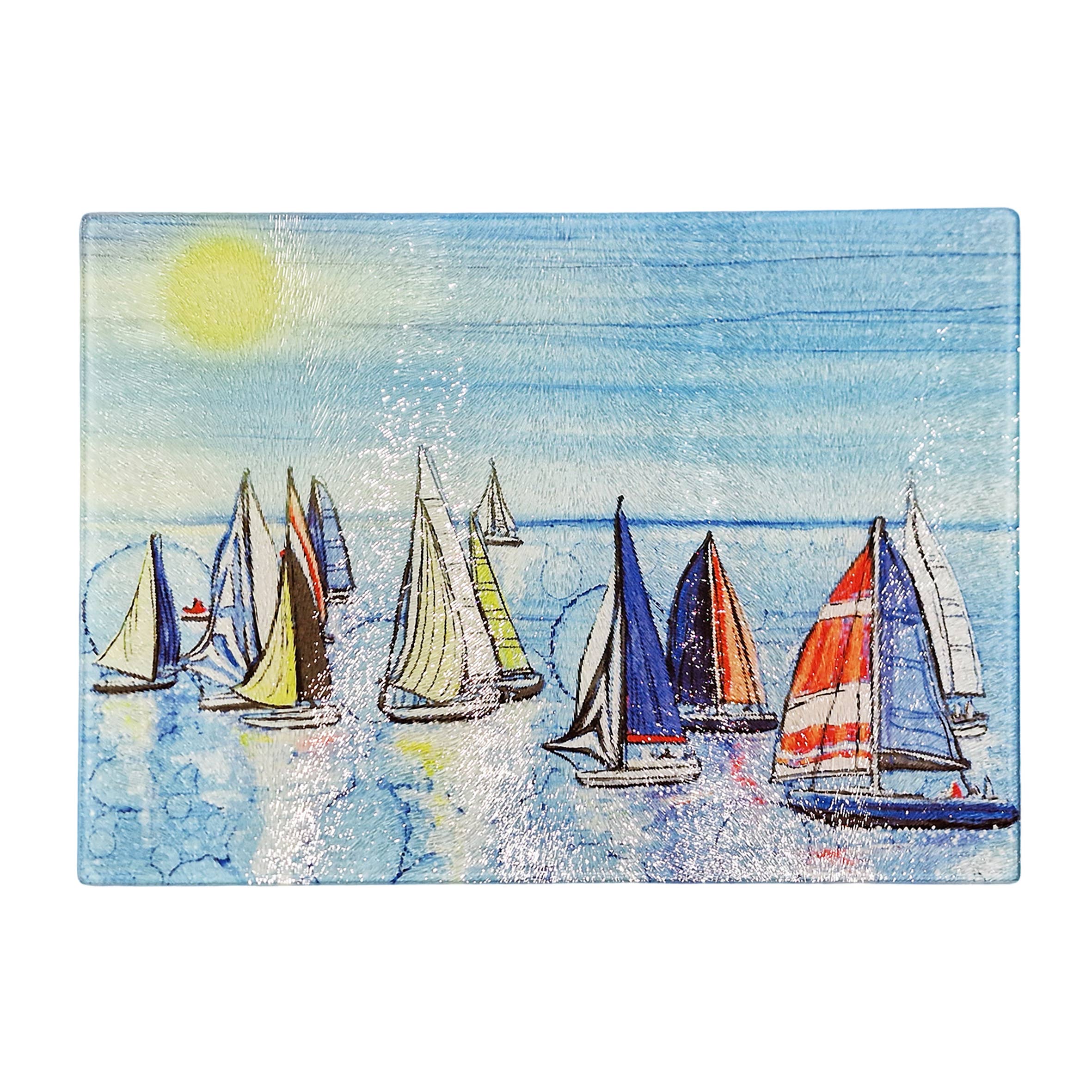 By Jo Crafts – wholesale Placemat – 83-WTS Nautical Regatta Boats Worktop Saver 1
