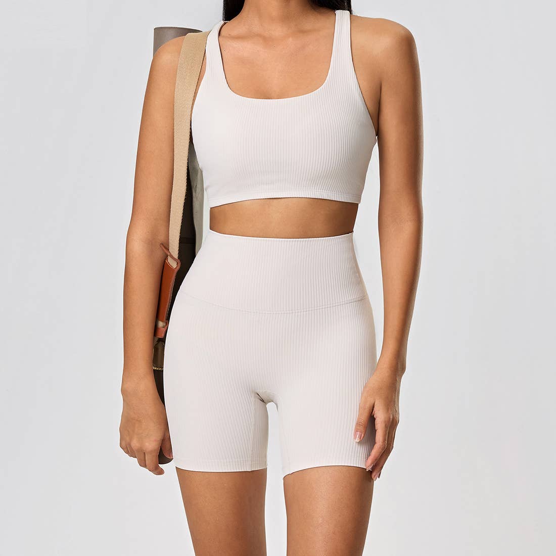 Sodalemon – wholesale Activewear set – Women′s – Women Naked Feel Yoga Set:Sports Bra + Booty Lifting Shorts7