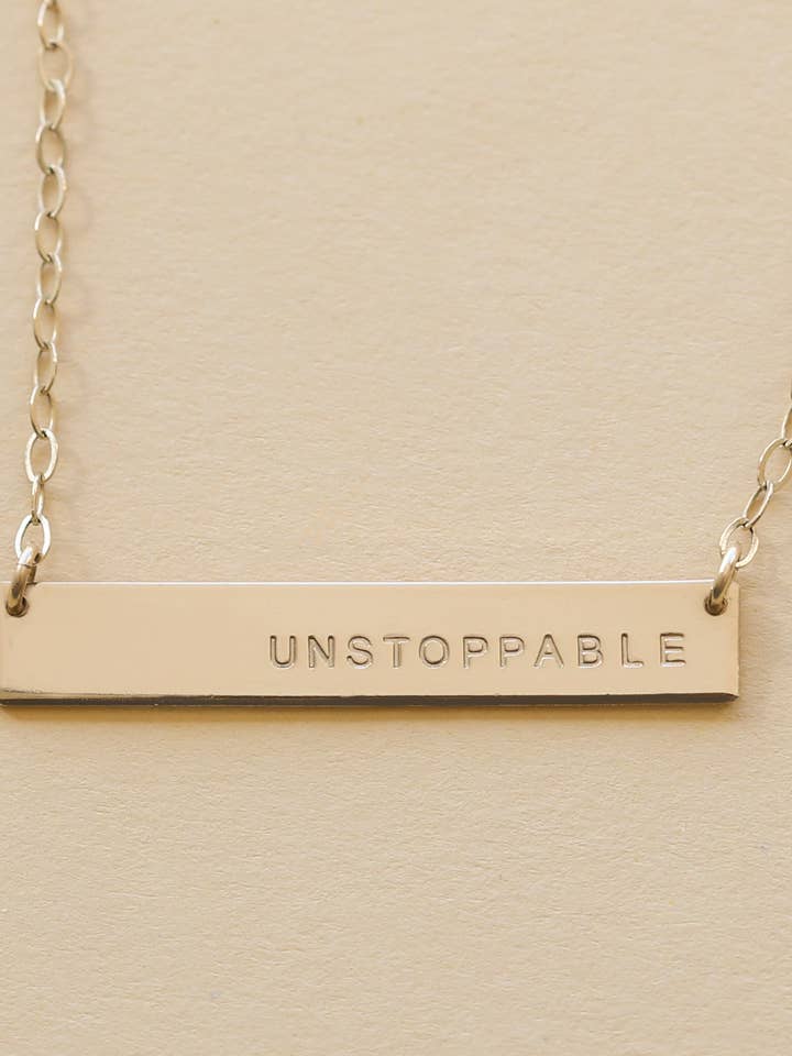 Unstoppable Classic Bar Necklace for wholesale by Everly Made