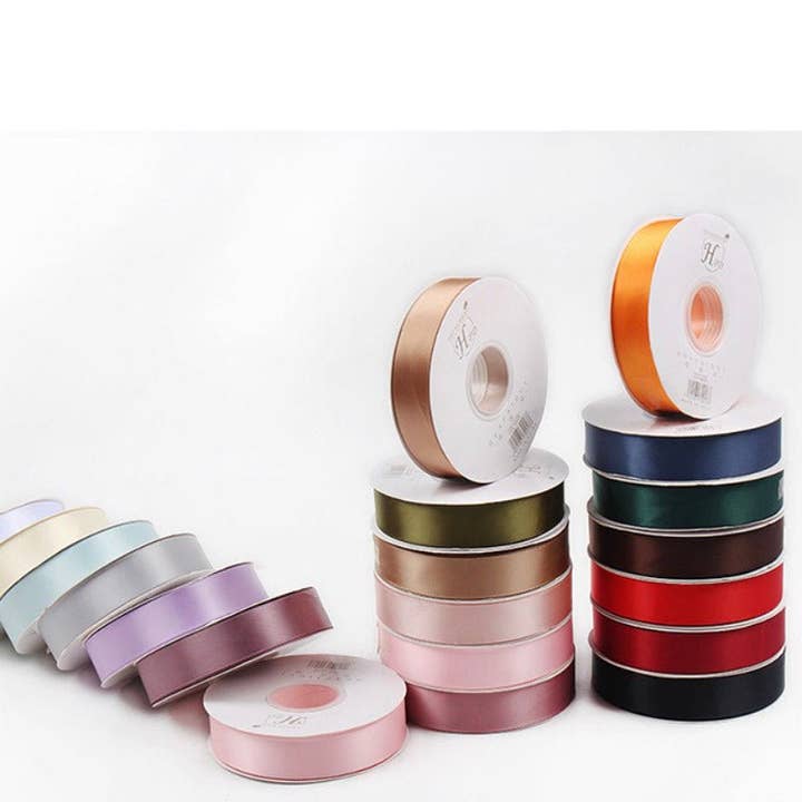Satin Single Side Macaron Ribbon – 2.5cm x 45Y for wholesale by Elegant Design Supply