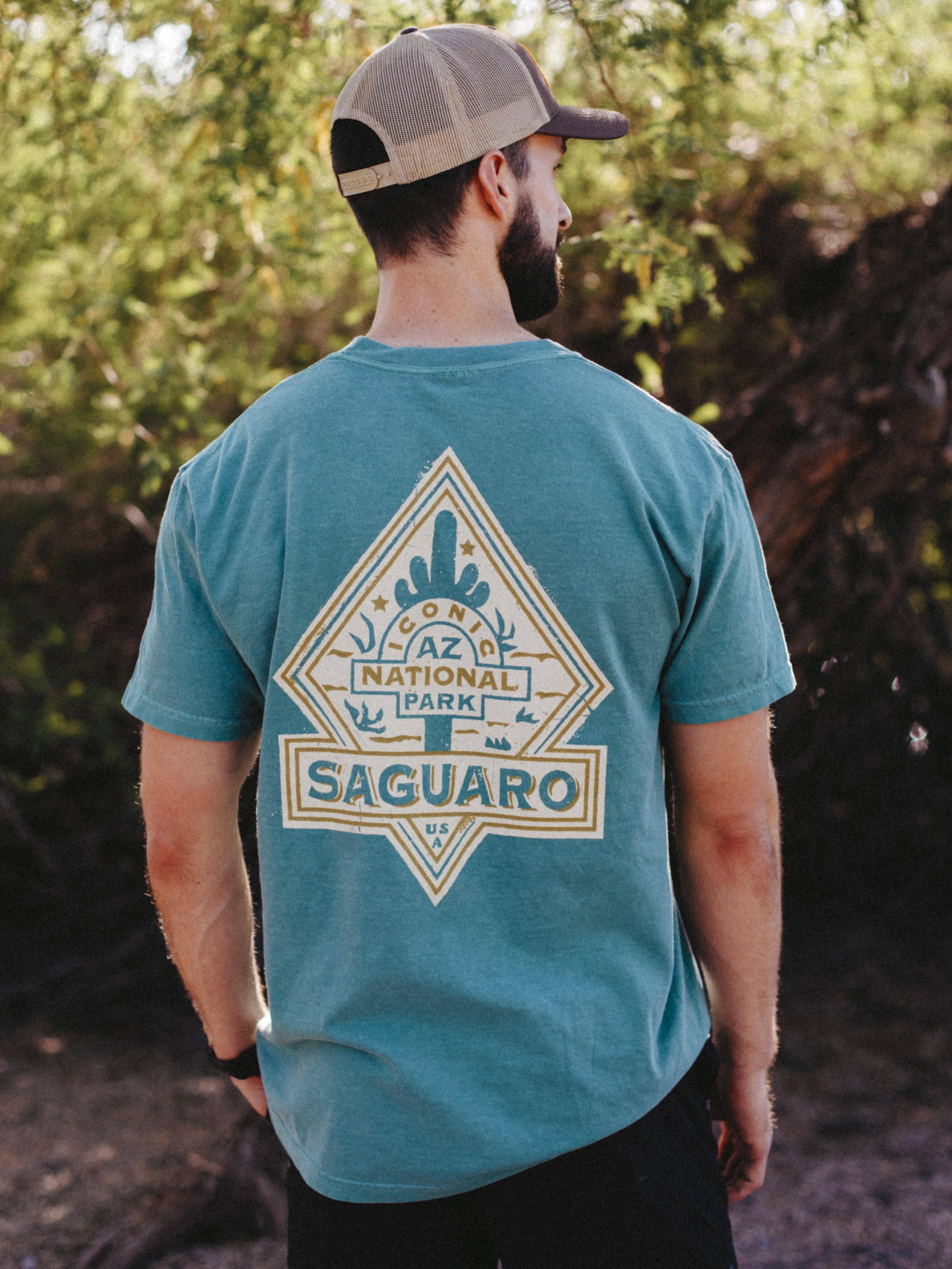 Iconic Arizona - Wholesale Screen Printed T-Shirt - Unisex - Saguaro NP Unisex Tee1