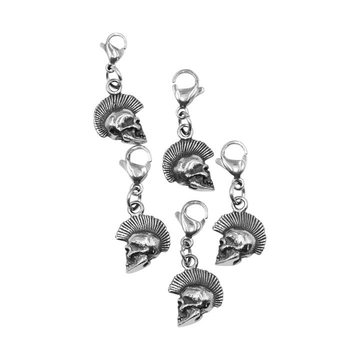 stainless steel pendant “Charms Skull” pack of 5 for wholesale by Bodywings