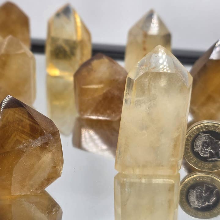Citrine Crystal Prisms Towers 40-50g for wholesale by Distinction Crystals