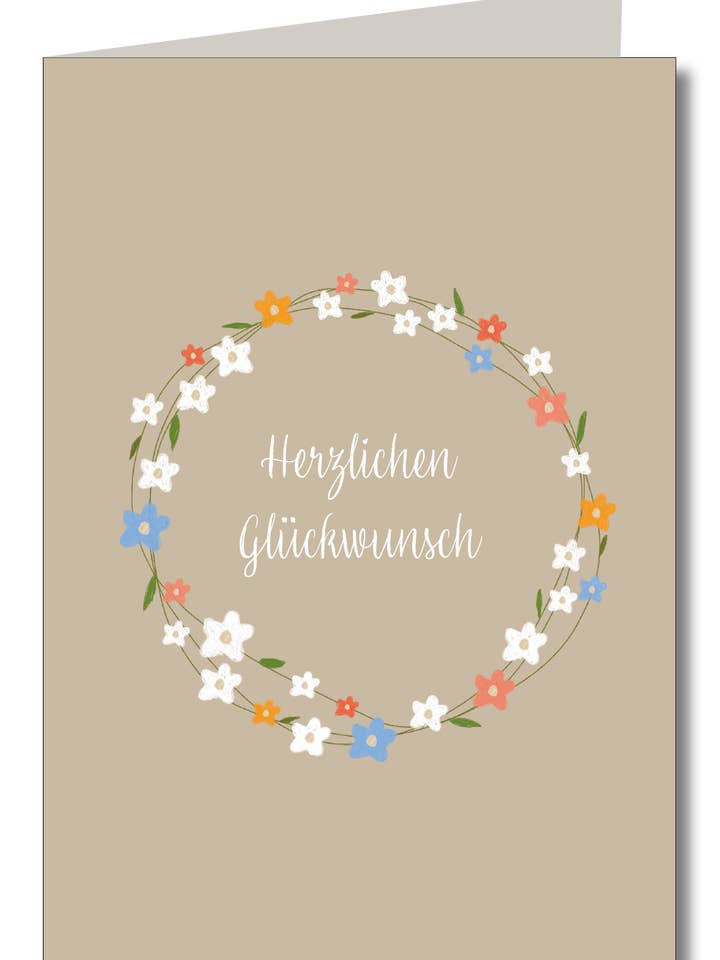 couronne de fleurs colorées pour la vente par KEITCARDS