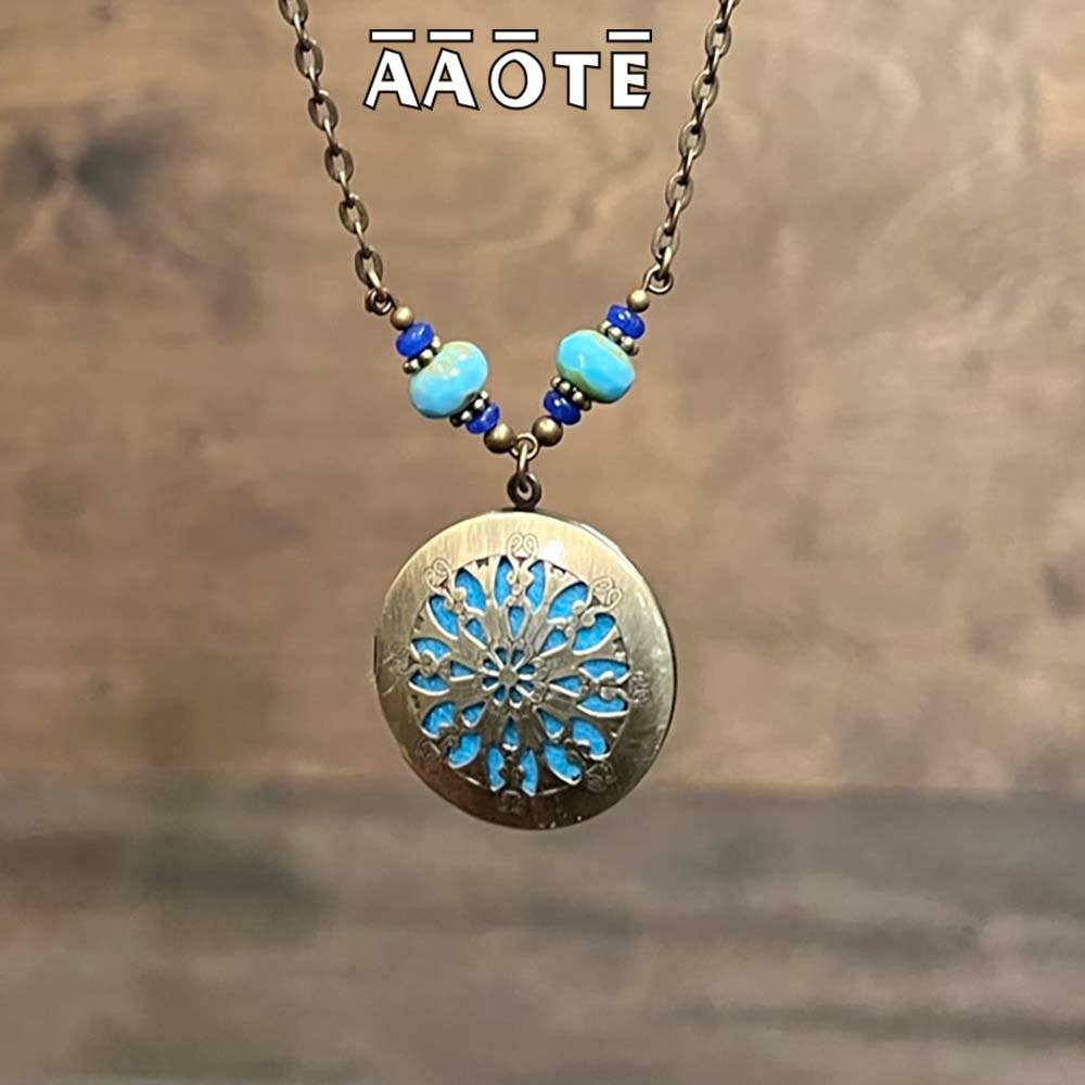 AAOTE - Wholesale Aromatherapy Necklace - Aromatherapy Locket Essential Oil Diffuser Necklaces on Beaded Chain 0