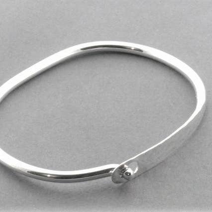 Makers & Providers - Wholesale Cuff bracelet - Sterling Silver Clip Bangle With A Hammered Treatment1