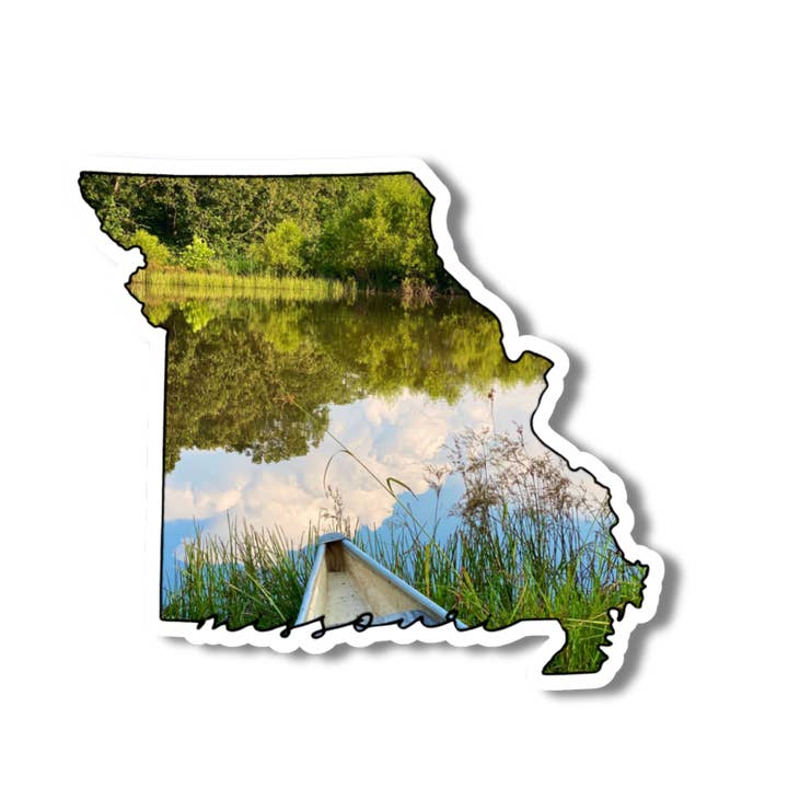 Missouri State Floating Adventure Vinyl Sticker for wholesale by National Parks and Beyond