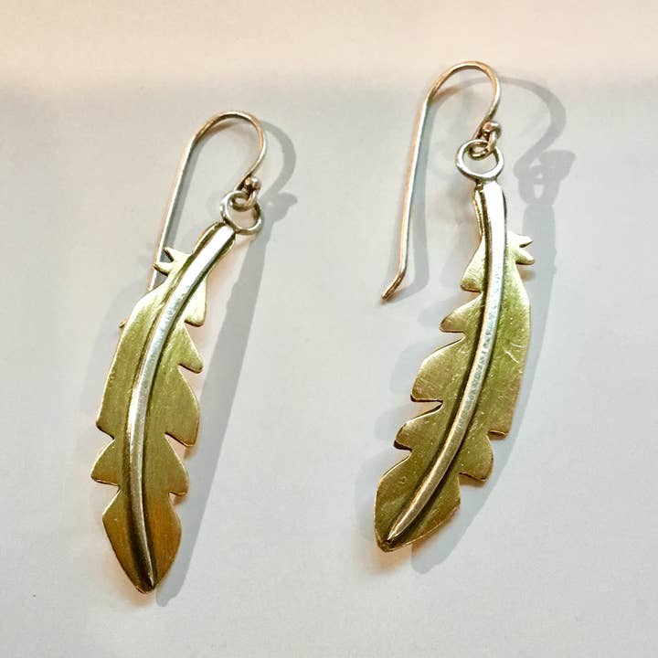 Feather Earrings for wholesale by JL Merrill Metalworks