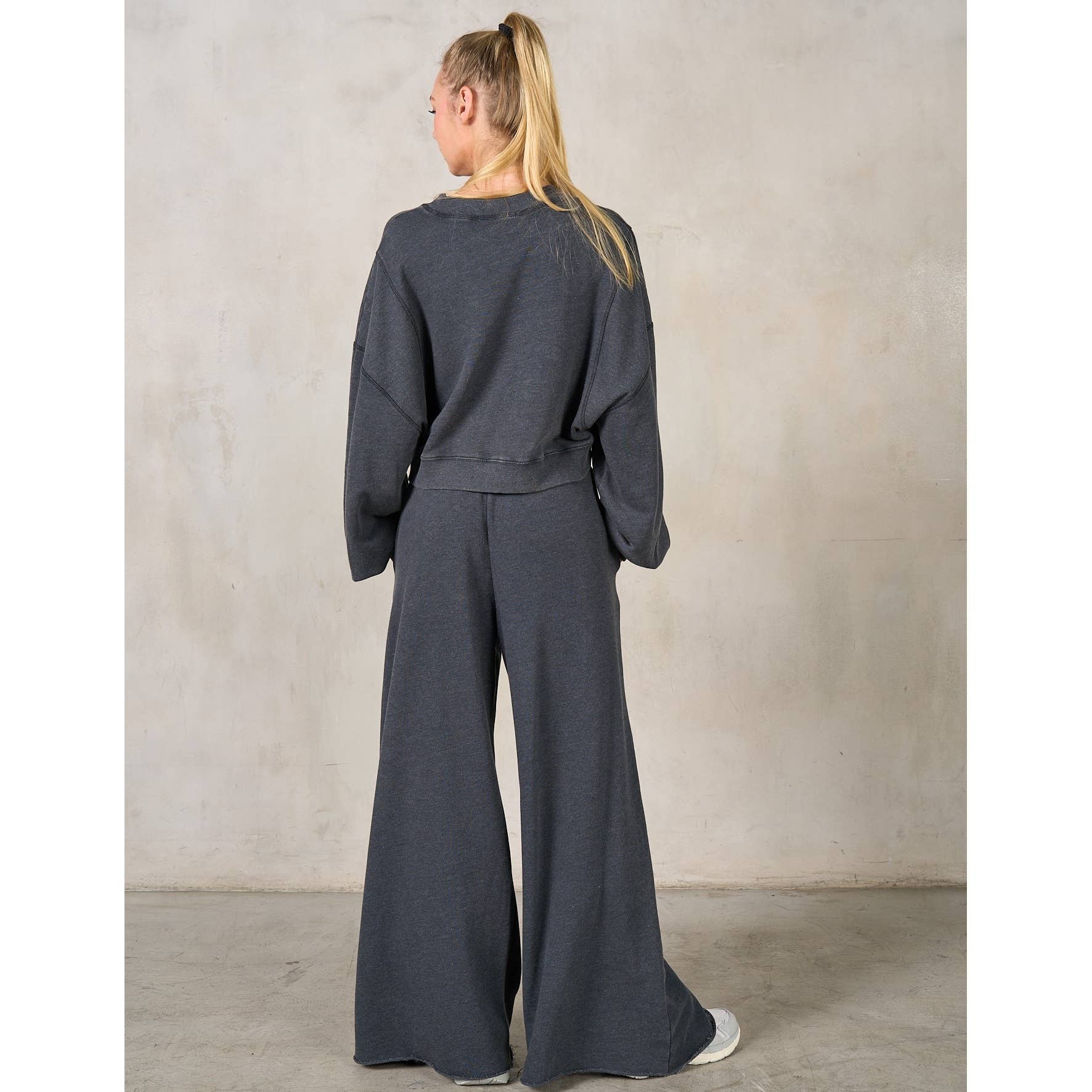 lalamia - Wholesale Pants - Women's - Matching Rib Wide Oversize Sweatpants8