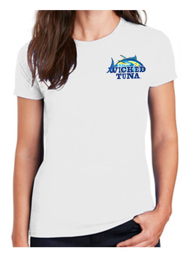 Wicked Tuna - Wholesale Screen Printed T-Shirt - Women's - Wicked Tuna SS Ladies Cotton Shirt - Half Moon8