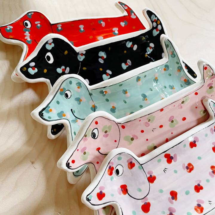 Colorful Dachshund Plate and other Purchase Wholesale bianca. Free Returns & Net 60 Terms on Faire trending on Faire.
