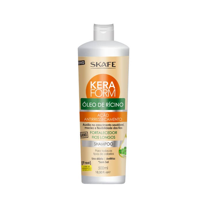 Natubrazil - Wholesale Hair Shampoo - Skafe Keraform Castor Oil Shampoo 500ml β Strength, Healthy Growth, and Deep Cleansing