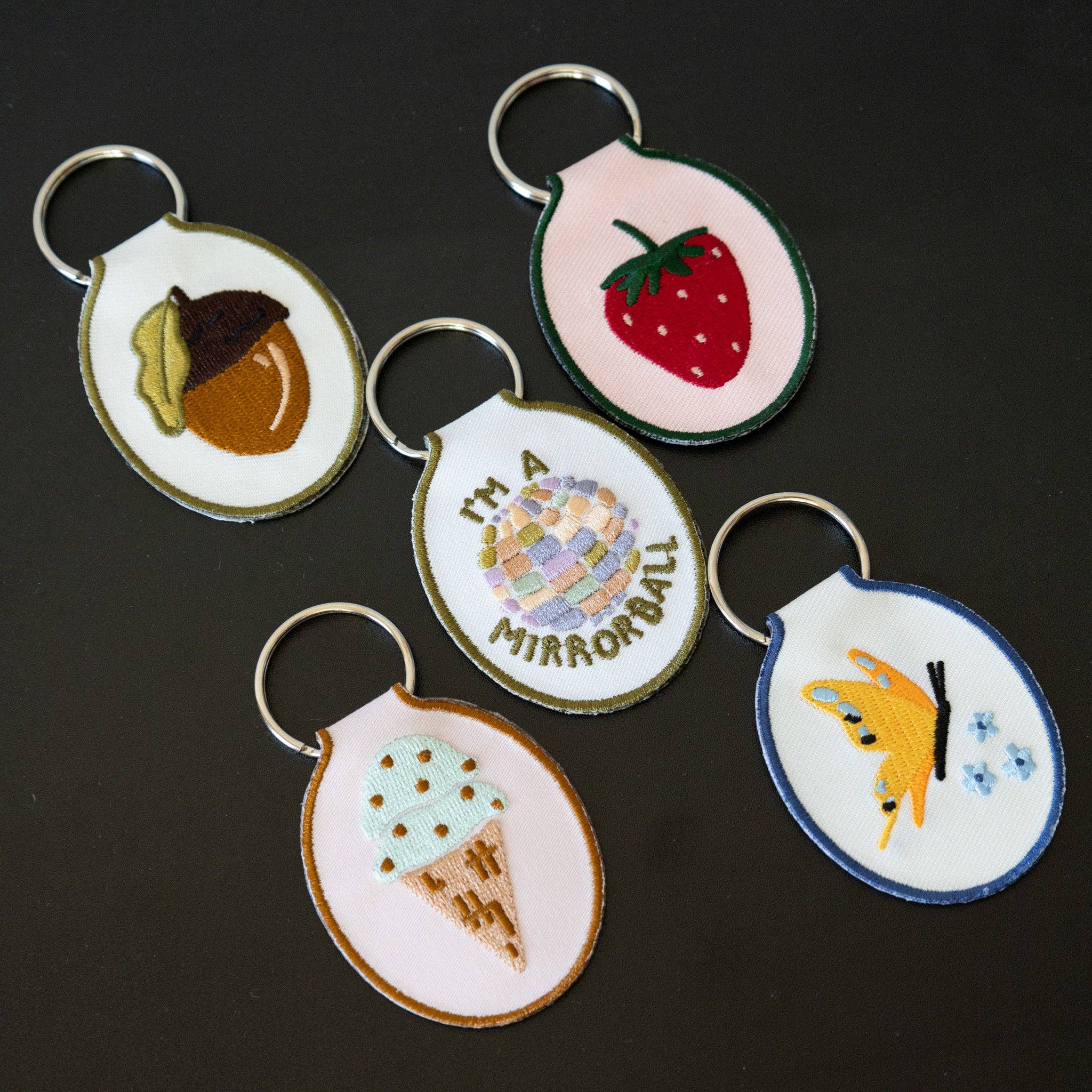 Lindy Stark Designs - Wholesale Keychain - Women's - Strawberry Embroidered Keychain4