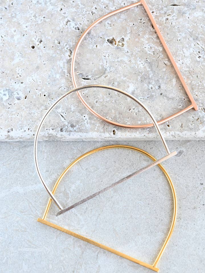 Round & Square Bangle 2mm for wholesale by Amy Mead Jewellery