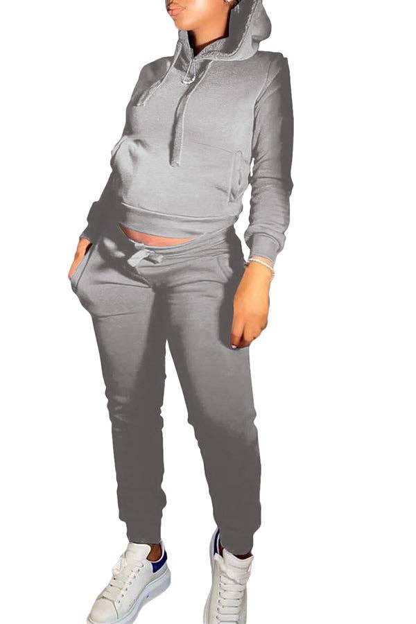 MB Fashion Wholesale - Vente Ensemble de vêtements d'intérieur – femme - Ensemble de jogging confortable et décontracté MB FASHION avec sweat à capuche 274R23