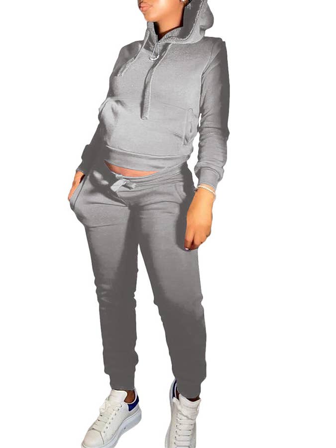 MB Fashion Wholesale - Wholesale Lounge Set - Women's - MB FASHION Casual Cozy Jogger Set with Hoodie 274R23