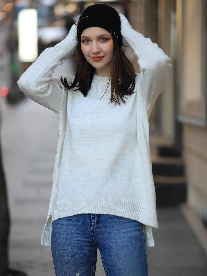 MØNSTRET STRIK SWEATER for engroshandel hos Cloth Cube