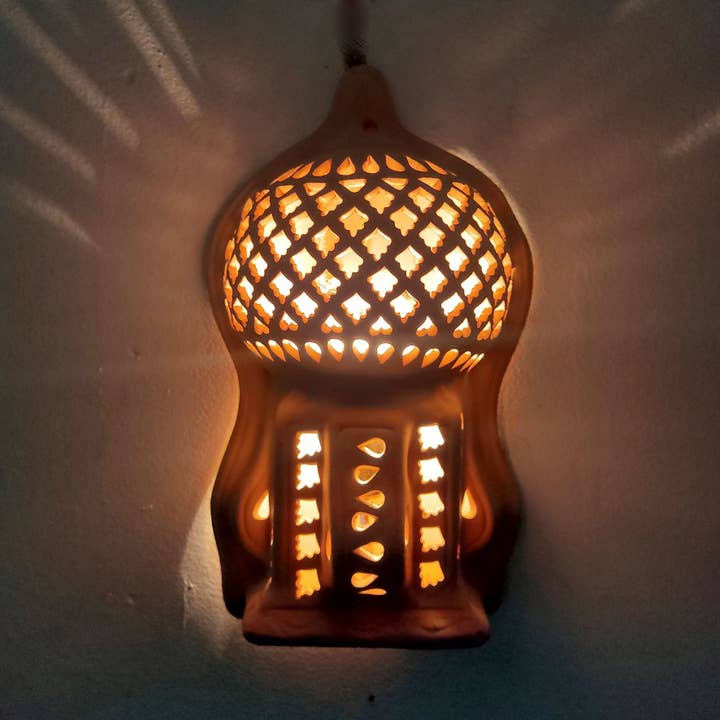 Etnico Arredo – wholesale Sconce – Ethnic Furniture Wall Lamp Tunisian Moroccan Terracotta Lamp 02112010041