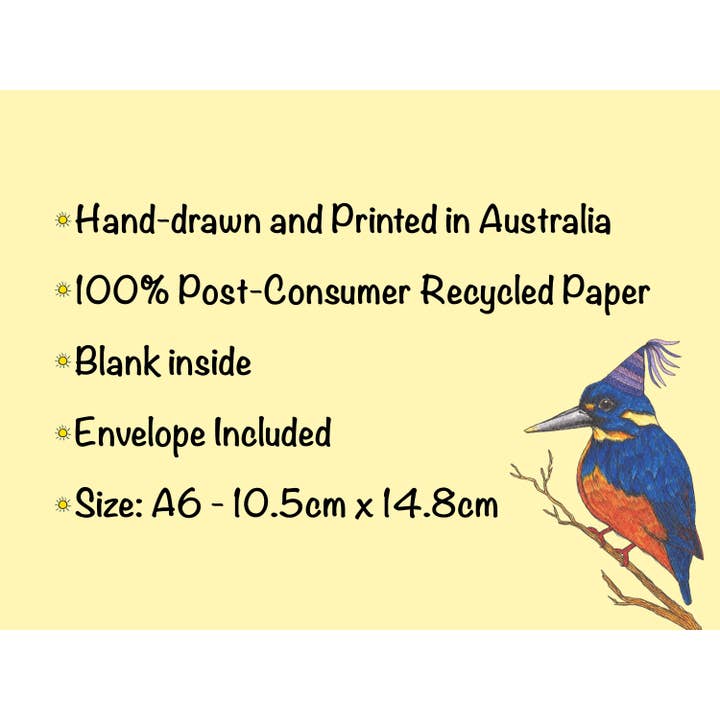 Sunshine Sea Art - Wholesale Birthday Card - Superb Lyrebird Blue Mountains Three Sisters Greeting Card