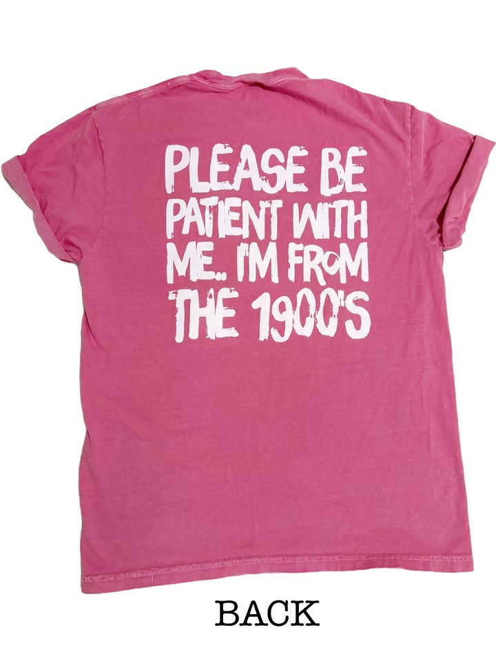 Millennial 1900's Tee (BACK) for wholesale by Pick Your Poison Tees LLC (Formerly Wandering Owl Designs)