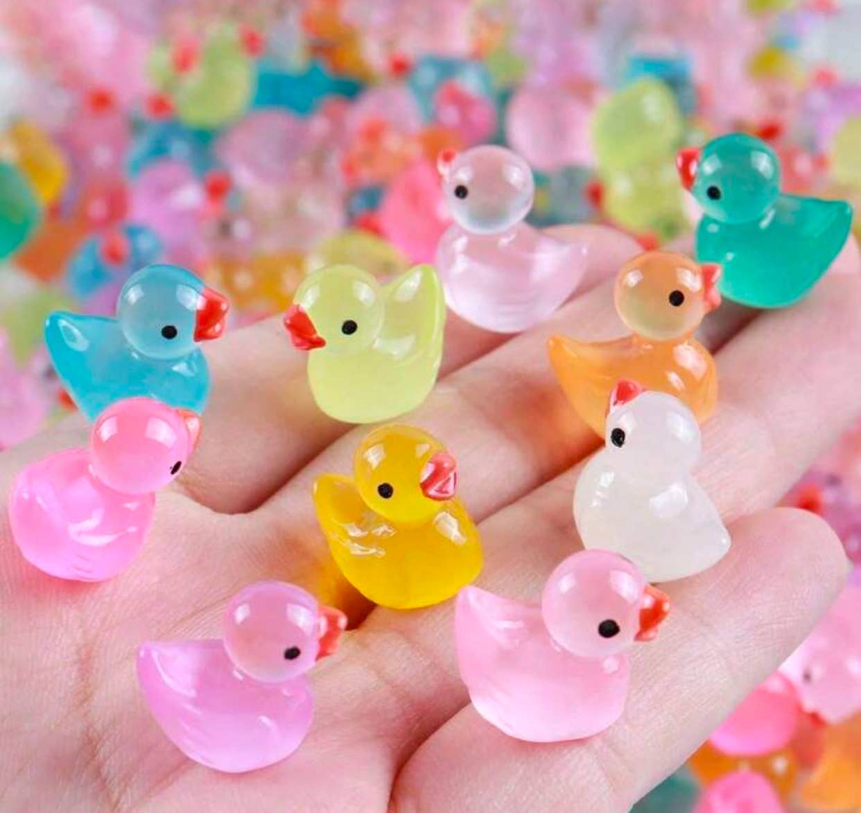 Moon River Designs - Vente Figurine décorative - Canards en acrylique Glow in the Dark 2