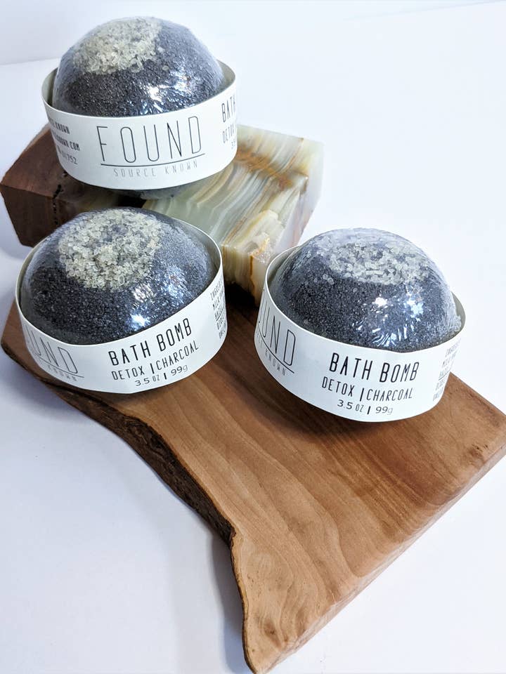 Bath Bomb - Detox | Charcoal - 3oz for wholesale by Found Source Known