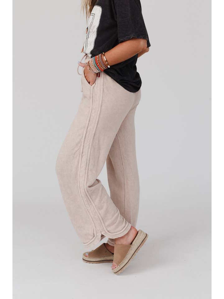 Three Bird Nest - Wholesale Pants - Women's - So Comfy Wide Leg Full Pant - New Taupe