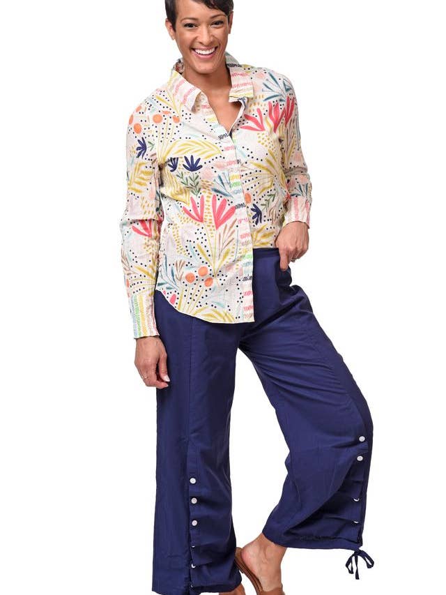 Tulip Clothing - Wholesale Button Down Shirt - Women's - CV1087 Gretchen Button Down in Whimsy